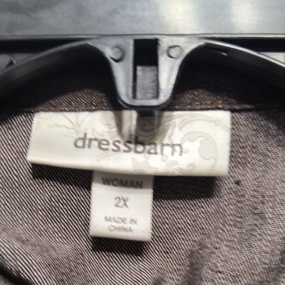 Dressbarn Brown Lightweight Brown Jean Jacket, Great Shape - Picture 4 of 6